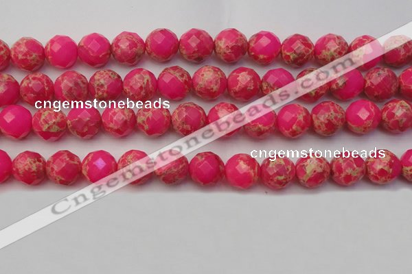 CDE2117 15.5 inches 20mm faceted round dyed sea sediment jasper beads