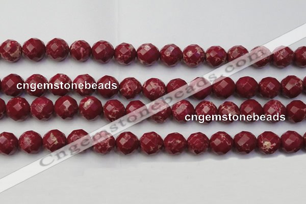 CDE2137 15.5 inches 20mm faceted round dyed sea sediment jasper beads