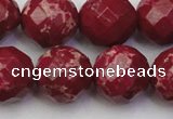CDE2138 15.5 inches 22mm faceted round dyed sea sediment jasper beads