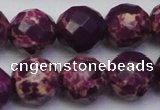 CDE2148 15.5 inches 22mm faceted round dyed sea sediment jasper beads