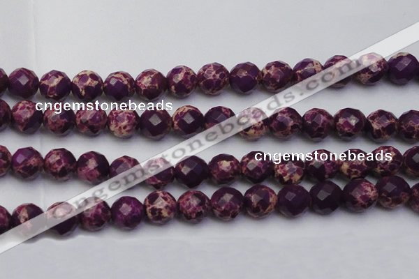 CDE2148 15.5 inches 22mm faceted round dyed sea sediment jasper beads