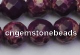 CDE2149 15.5 inches 24mm faceted round dyed sea sediment jasper beads