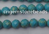 CDE2150 15.5 inches 6mm faceted round dyed sea sediment jasper beads