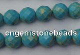 CDE2151 15.5 inches 8mm faceted round dyed sea sediment jasper beads