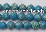 CDE2160 15.5 inches 6mm faceted round dyed sea sediment jasper beads