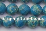 CDE2165 15.5 inches 16mm faceted round dyed sea sediment jasper beads