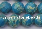 CDE2167 15.5 inches 20mm faceted round dyed sea sediment jasper beads