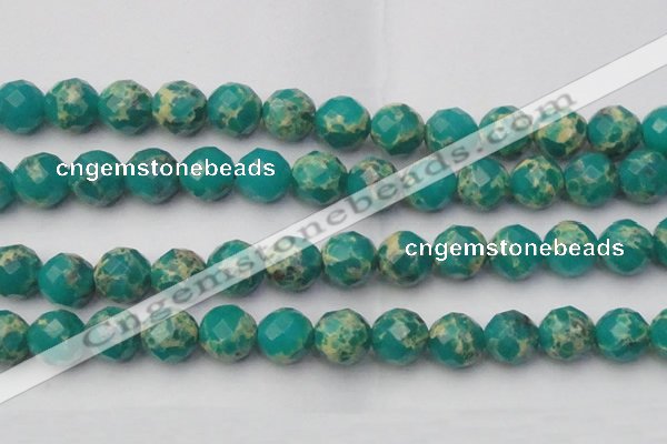 CDE2178 15.5 inches 22mm faceted round dyed sea sediment jasper beads