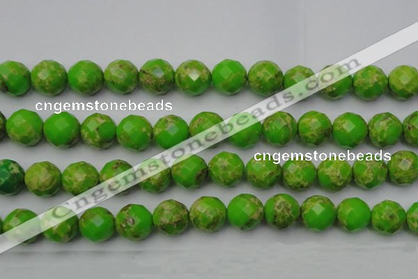 CDE2188 15.5 inches 22mm faceted round dyed sea sediment jasper beads