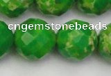 CDE2199 15.5 inches 24mm faceted round dyed sea sediment jasper beads