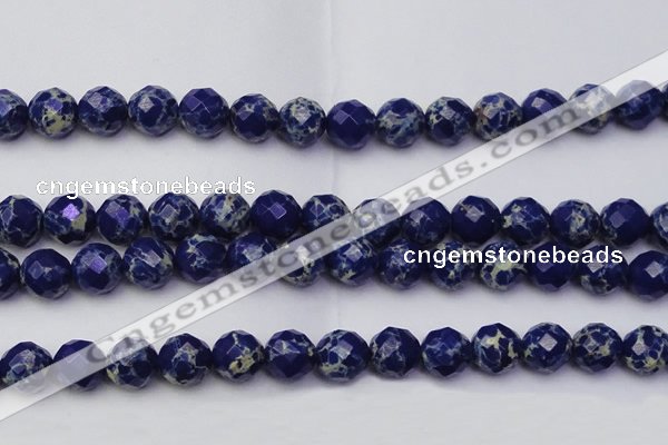 CDE2217 15.5 inches 20mm faceted round dyed sea sediment jasper beads