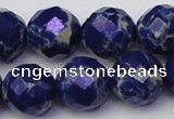 CDE2218 15.5 inches 22mm faceted round dyed sea sediment jasper beads