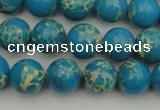 CDE2233 15.5 inches 8mm round dyed sea sediment jasper beads