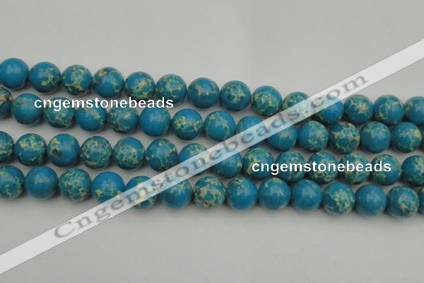 CDE2236 15.5 inches 14mm round dyed sea sediment jasper beads