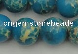 CDE2238 15.5 inches 18mm round dyed sea sediment jasper beads