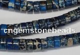 CDE225 15.5 inches 4*8mm heishi dyed sea sediment jasper beads