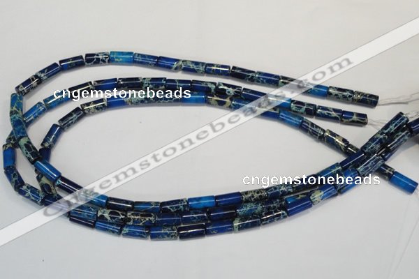 CDE226 15.5 inches 6*12mm tube dyed sea sediment jasper beads