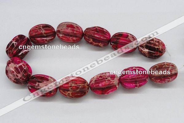 CDE23 15.5 inches 15*20mm star fruit shaped dyed sea sediment jasper beads