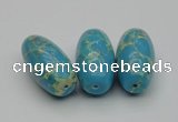 CDE2300 16*30mm rice sea sediment jasper beads wholesale