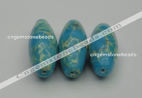 CDE2301 16*38mm rice sea sediment jasper beads wholesale
