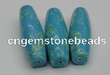 CDE2302 17*55mm rice sea sediment jasper beads wholesale