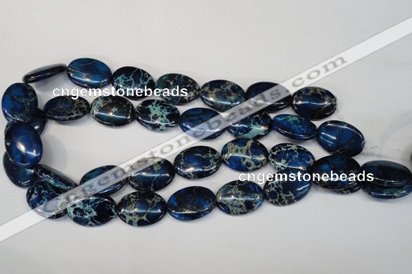 CDE236 15.5 inches 18*25mm oval dyed sea sediment jasper beads