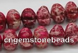 CDE24 15.5 inches 10*14mm pumpkin dyed sea sediment jasper beads