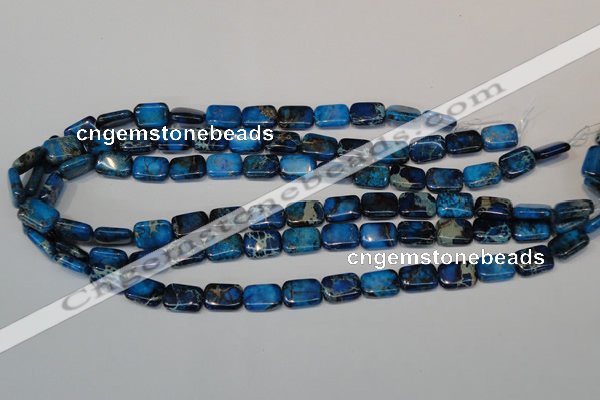 CDE244 15.5 inches 10*14mm rectangle dyed sea sediment jasper beads