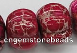 CDE25 15.5 inches 26*35mm pumpkin dyed sea sediment jasper beads