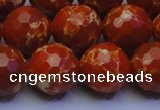 CDE2501 15.5 inches 16mm faceted round dyed sea sediment jasper beads