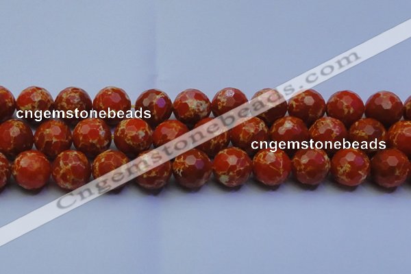 CDE2503 15.5 inches 20mm faceted round dyed sea sediment jasper beads