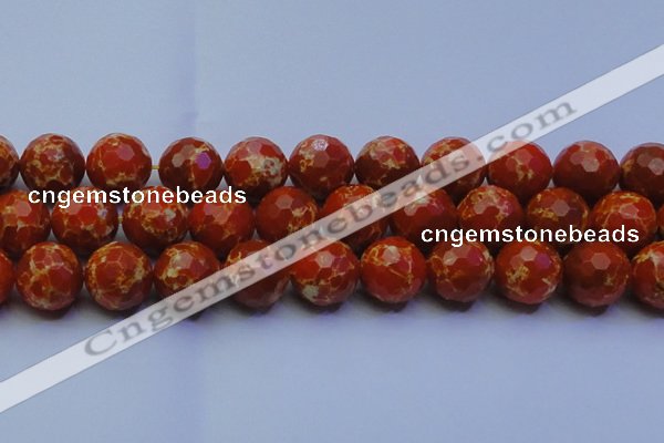 CDE2504 15.5 inches 22mm faceted round dyed sea sediment jasper beads