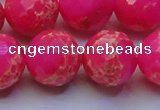 CDE2510 15.5 inches 20mm faceted round dyed sea sediment jasper beads