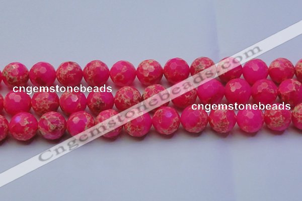 CDE2510 15.5 inches 20mm faceted round dyed sea sediment jasper beads