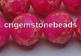 CDE2512 15.5 inches 24mm faceted round dyed sea sediment jasper beads