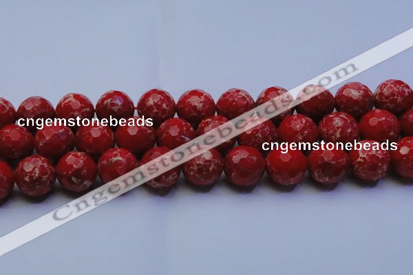 CDE2518 15.5 inches 22mm faceted round dyed sea sediment jasper beads