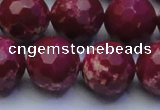 CDE2523 15.5 inches 18mm faceted round dyed sea sediment jasper beads