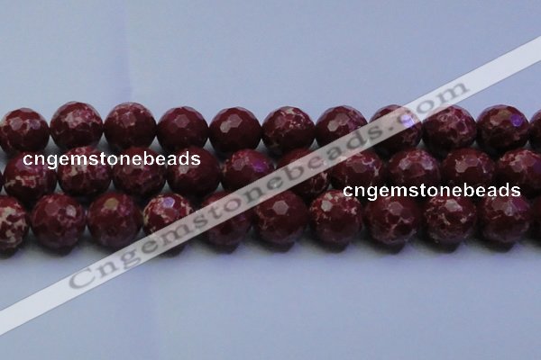 CDE2533 15.5 inches 24mm faceted round dyed sea sediment jasper beads