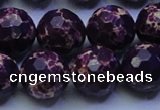 CDE2537 15.5 inches 18mm faceted round dyed sea sediment jasper beads