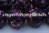 CDE2540 15.5 inches 24mm faceted round dyed sea sediment jasper beads