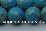 CDE2552 15.5 inches 20mm faceted round dyed sea sediment jasper beads