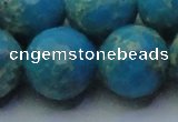 CDE2554 15.5 inches 24mm faceted round dyed sea sediment jasper beads