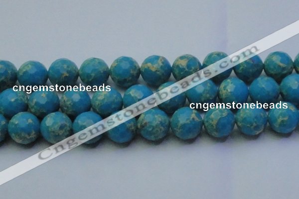 CDE2554 15.5 inches 24mm faceted round dyed sea sediment jasper beads