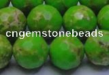 CDE2558 15.5 inches 18mm faceted round dyed sea sediment jasper beads