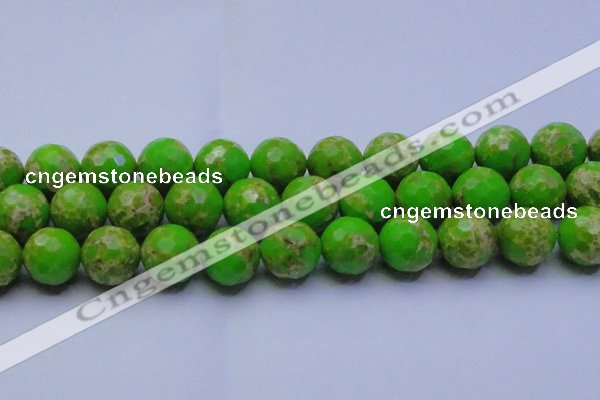 CDE2560 15.5 inches 22mm faceted round dyed sea sediment jasper beads