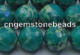 CDE2565 15.5 inches 16mm faceted round dyed sea sediment jasper beads