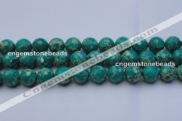 CDE2567 15.5 inches 20mm faceted round dyed sea sediment jasper beads