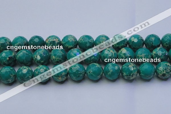 CDE2568 15.5 inches 22mm faceted round dyed sea sediment jasper beads