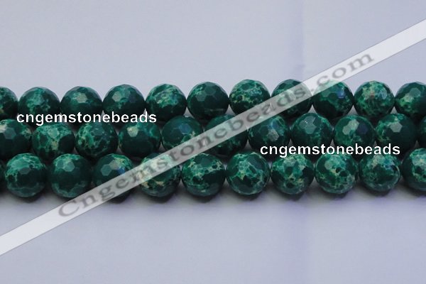 CDE2574 15.5 inches 20mm faceted round dyed sea sediment jasper beads