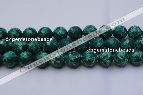 CDE2575 15.5 inches 22mm faceted round dyed sea sediment jasper beads